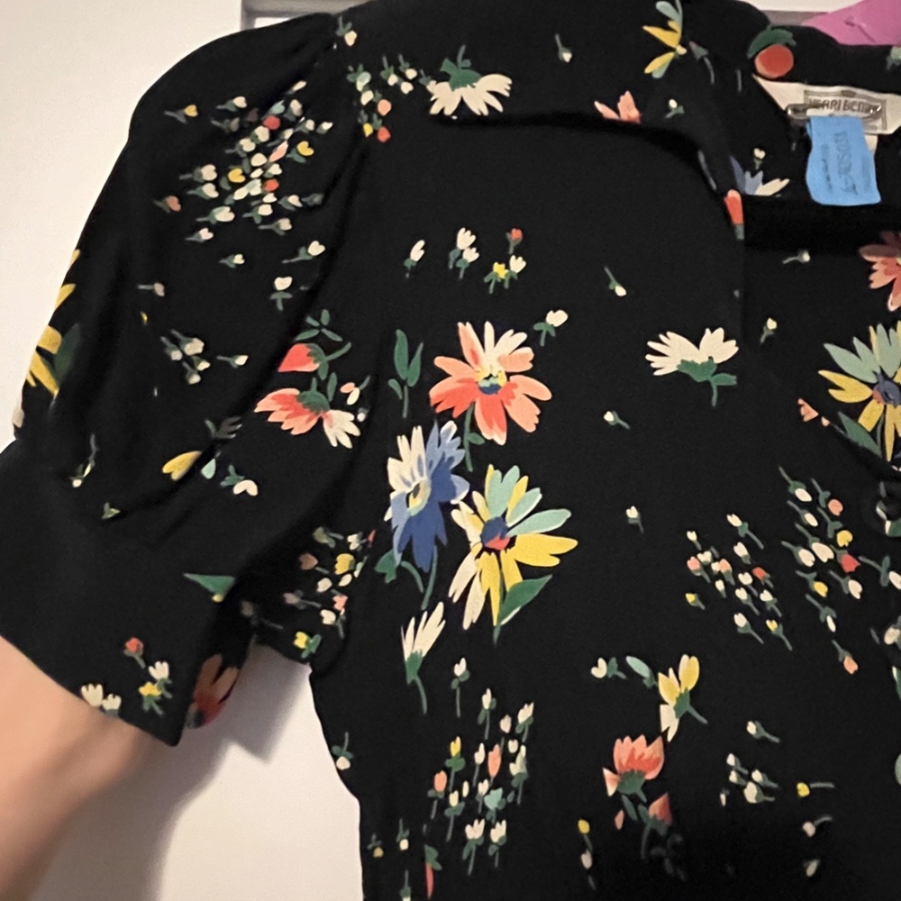Vintage Ossie Clark/Celia Birtwell-style floral print silk crepe maxi dress - Picture 4 of 5